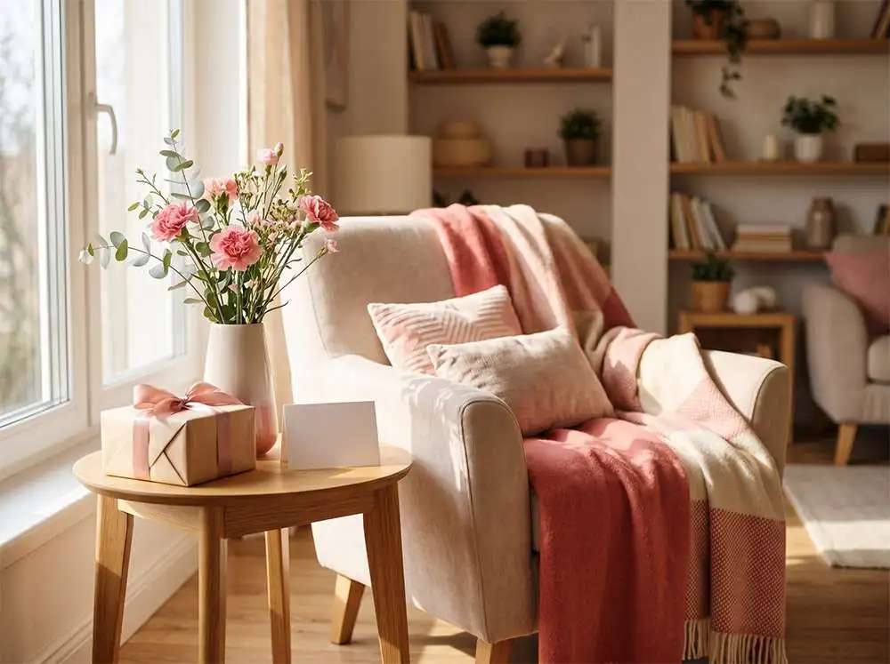 母親節康乃馨與禮物